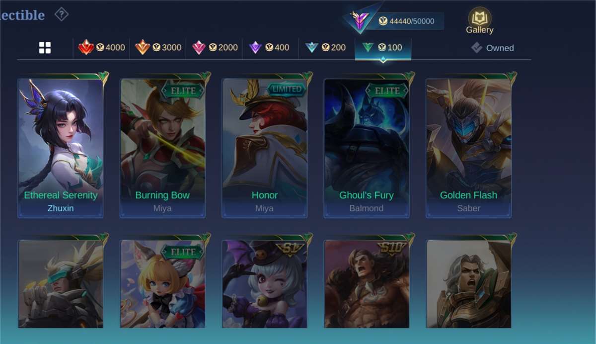Game account sale Mobile Legends